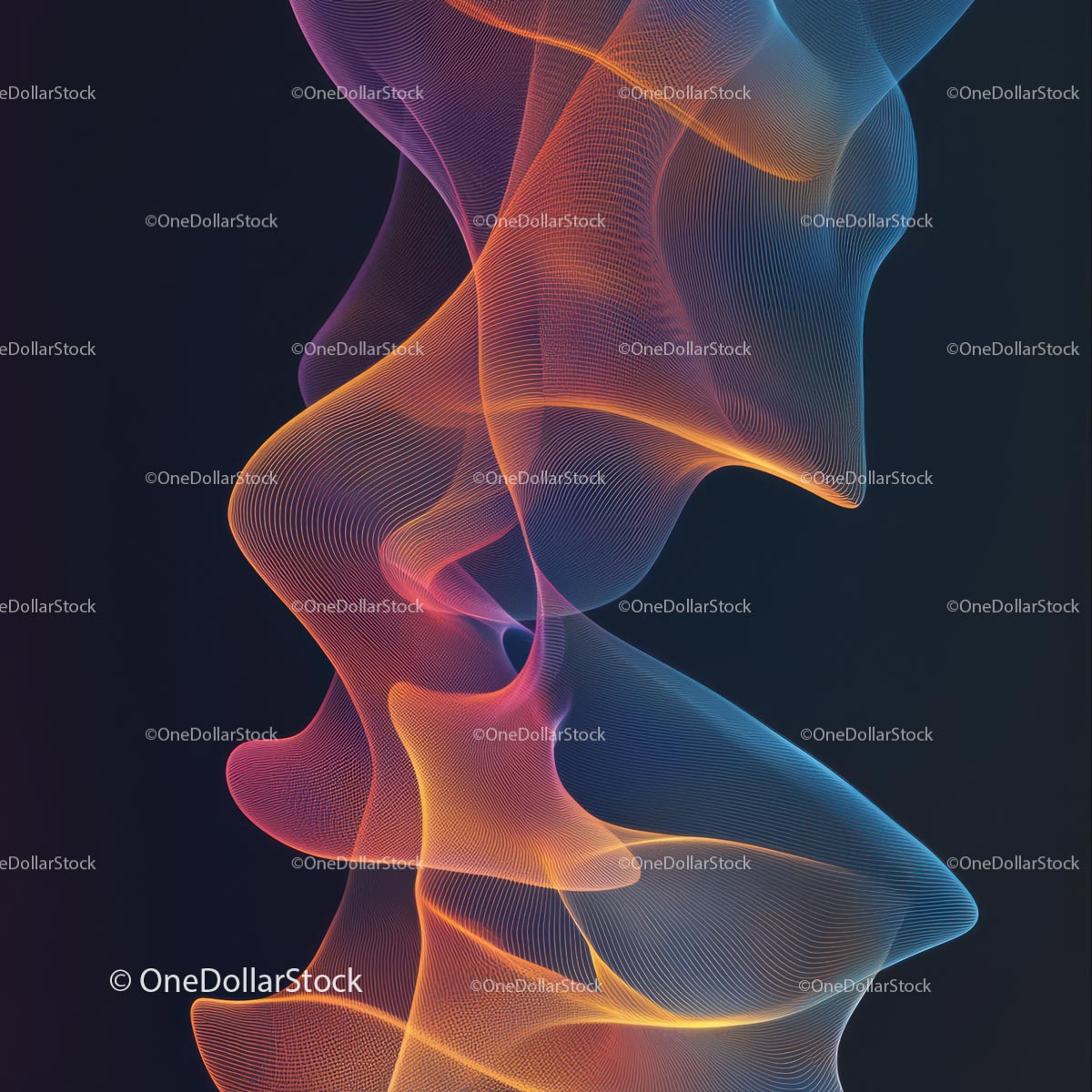 Colorful Abstract Wave with Gradient Flow Design