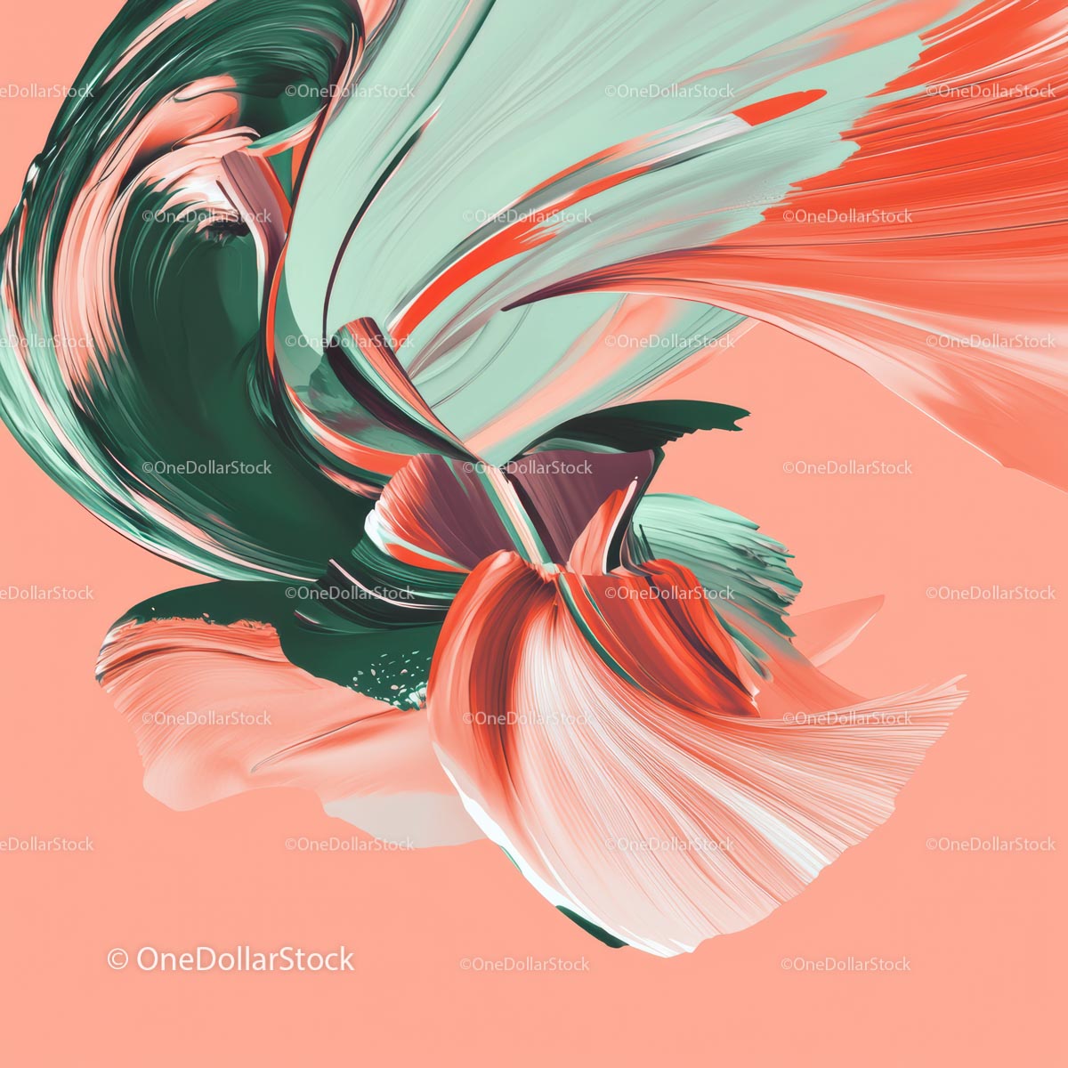 Dynamic Abstract Brushstrokes with Vibrant Colors