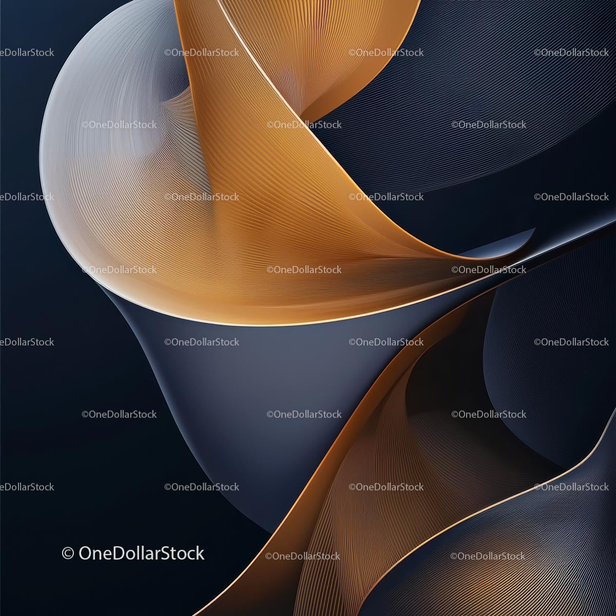 Elegant Flowing Curves Abstract Design