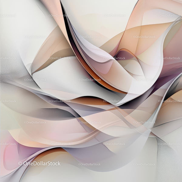 Abstract Flowing Lines with Soft Pastel Colors