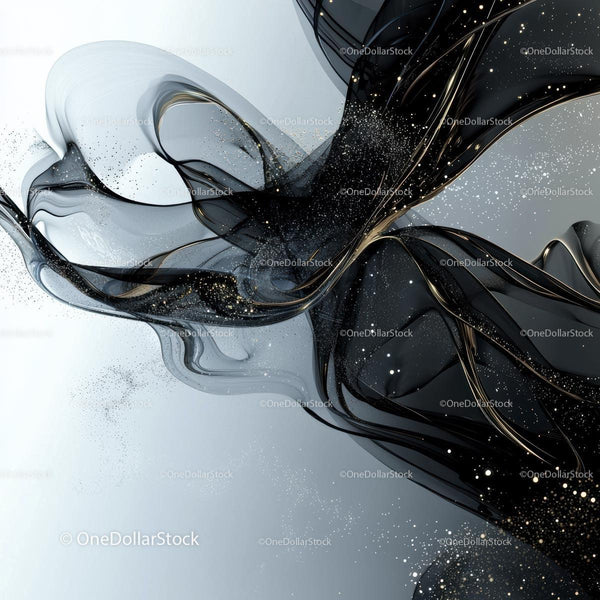 Elegant Abstract Swirls in Black and White
