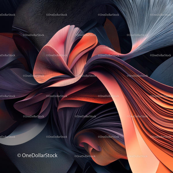 Elegant Abstract Art with Vibrant Fluid Motion