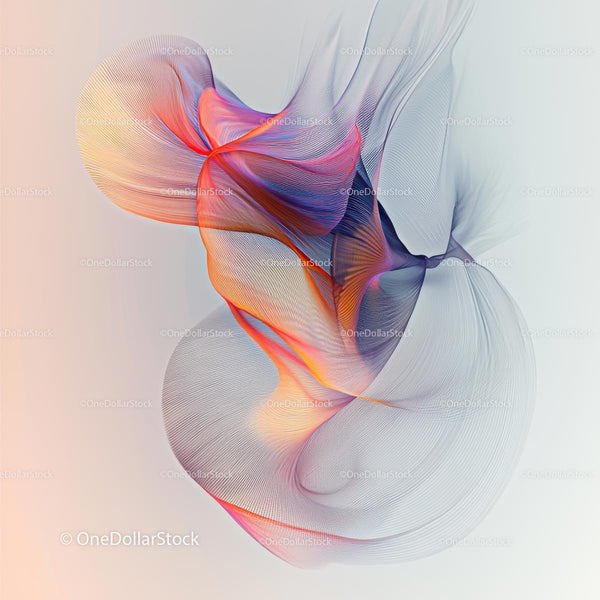Vibrant Abstract Art with Fluid Dynamic Curves
