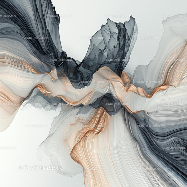 Elegant Flowing Abstract Design in Soft Tones