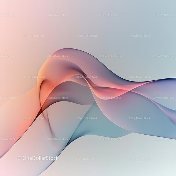 Smooth Pastel Abstract Waves on a Light Background