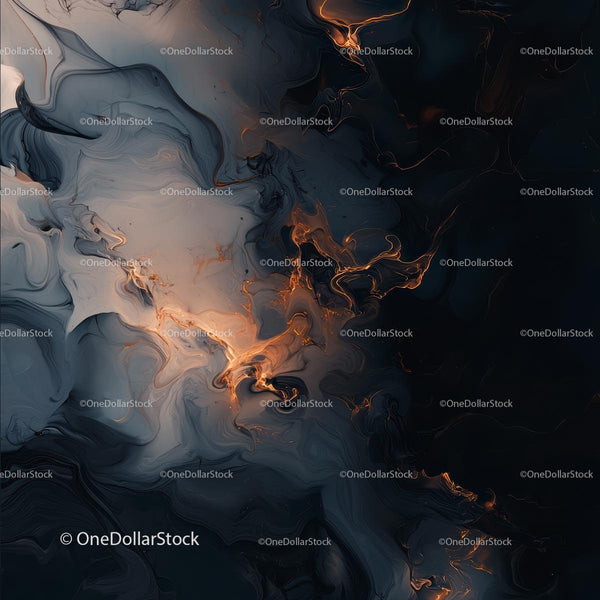 Dynamic Abstract Art with Dark and Fiery Accents