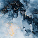 Abstract Blue and Gold Marble Texture Art