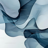 Fluid Abstract Design with Blue and Gray Waves