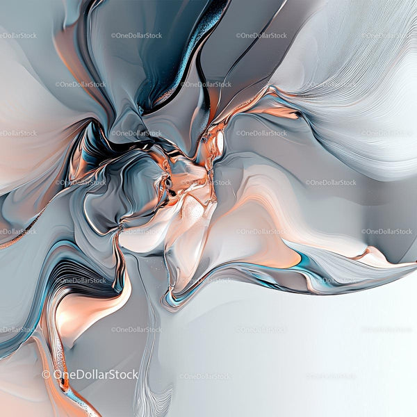 Elegant Fluid Art with Pastel Flowing Patterns