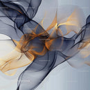 Golden and Gray Abstract Flowing Lines