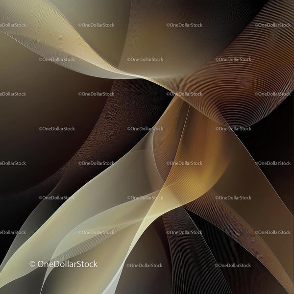 Elegant Abstract Waves in Warm Brown and Gold Tones