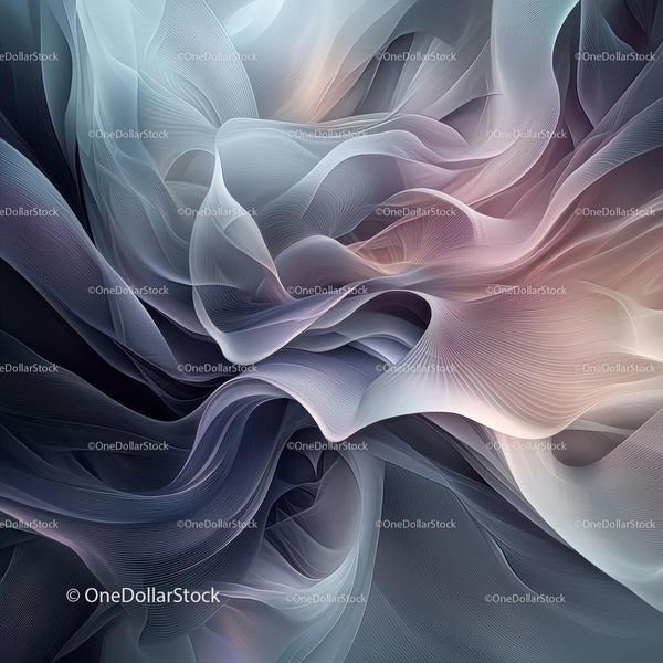 Ethereal Flowing Abstract Shapes in Pastel Colors