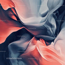 Dynamic Abstract Art with Fluid Red and Blue Swirls