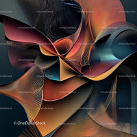 Colorful Abstract Waves with Elegant Curves