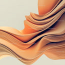 Abstract Waves of Beige Paper Art Design