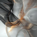 Elegant Abstract Art with Flowing Black and Beige Waves