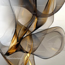 Elegant Abstract Design with Fluid Golden Lines