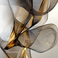 Elegant Abstract Design with Fluid Golden Lines