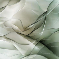 Elegant Abstract Waves in Muted Green Tones