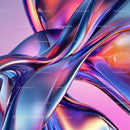 Vibrant Abstract Fluid Shapes in Multicolor Digital Art