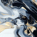 Elegant Black and Gold Fluid Abstract Art