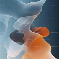 Dynamic Abstract Design with Blue and Orange Hues