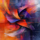 Vibrant Abstract Swirl with Red and Purple Hues