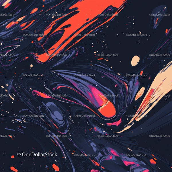 Dynamic Abstract Art with Swirling Vibrant Colors