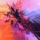 Vibrant Abstract Painting with Explosive Brushstrokes