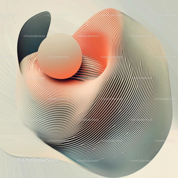 Abstract Spiral Design with Soft Tones and Dynamic Lines