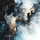 Abstract Fluid Art with Black and White Swirls
