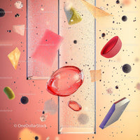 Abstract Geometric Composition with Floating Shapes
