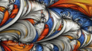 Intricate Fractal Pattern in Orange and Blue Hues
