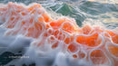 Vibrant Orange Foam on Ocean Waves