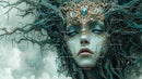 Surreal Mystical Portrait with Intricate Design