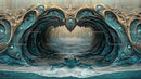 Mystical Ocean Wave with Ornate Fantasy Design