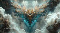 Ethereal Abstract Art with Mystical Symmetry