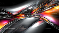 Vibrant Abstract Design with Fluid Metallic Textures