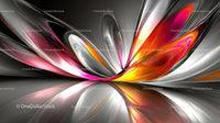 Vibrant Abstract Design with Dynamic Fluid Shapes
