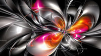 Vibrant Abstract Composition with Swirling Colors