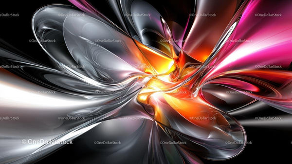 Vibrant Abstract Digital Design with Flowing Colors