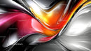 Vibrant Abstract Design with Fluid Shapes and Colors
