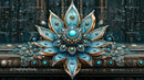 Luxurious Steampunk Decorative Mandala with Gemstone Highlights
