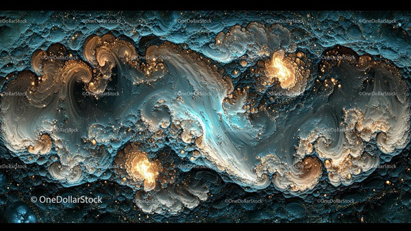 Intricate Fractal Art with Cosmic Swirls