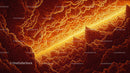 Fiery Abstract Clouds with Glowing Horizon