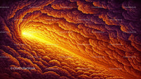 Vibrant Abstract Swirling Clouds in Fiery Sunset Hues