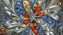 Vibrant Fractal Flower with Intricate Patterns