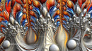 Vibrant Abstract Fractal with Intricate Patterns
