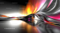 Vibrant Abstract Digital Art with Flowing Shapes