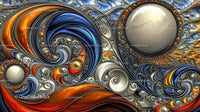 Intricate Fractal Art with Vibrant Swirls and Patterns